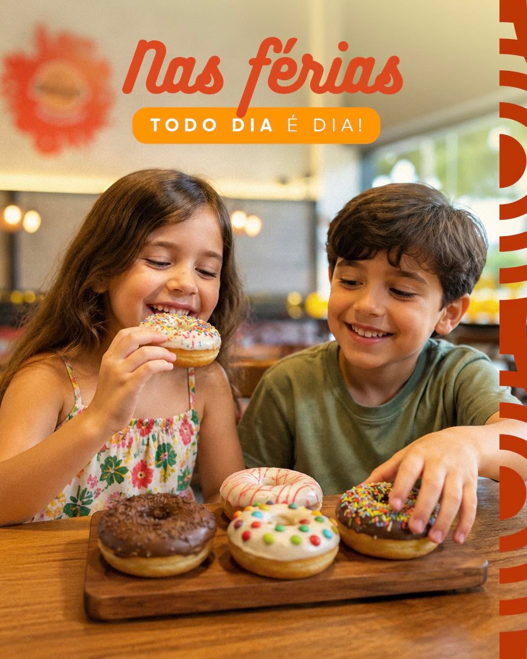 🍩✨ Férias têm sabor de diversão! Aqui, cada pausa vira um momento especial, com donuts f...